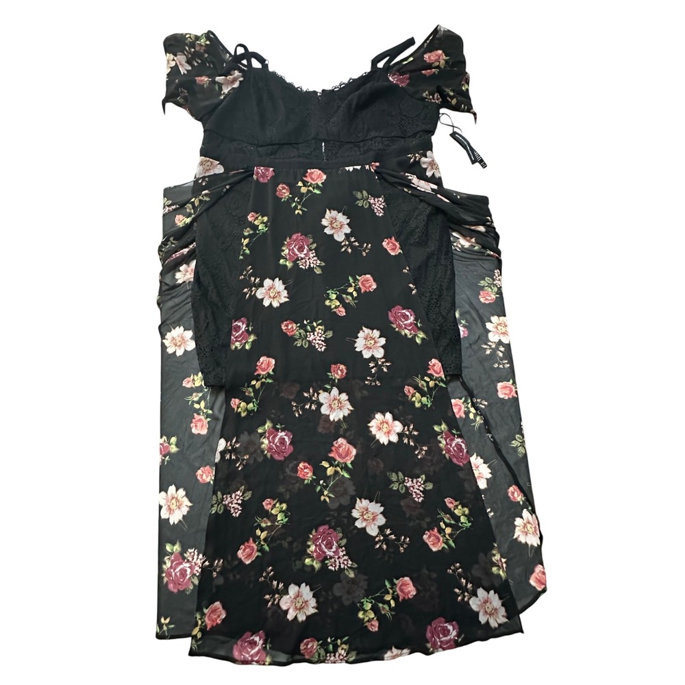Torrid Insider Floral Lace Bustier Maxi Dress 4X 26 Goth Cottagecore Romantic - Picture 6 of 13